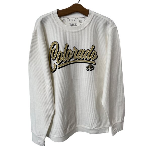 Royce UC Boulder Colorado Buffaloes Crewneck Sweatshirt Womens Small Crewneck NE - Picture 1 of 6